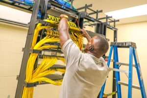 Oteka Tech. Man with wiring 