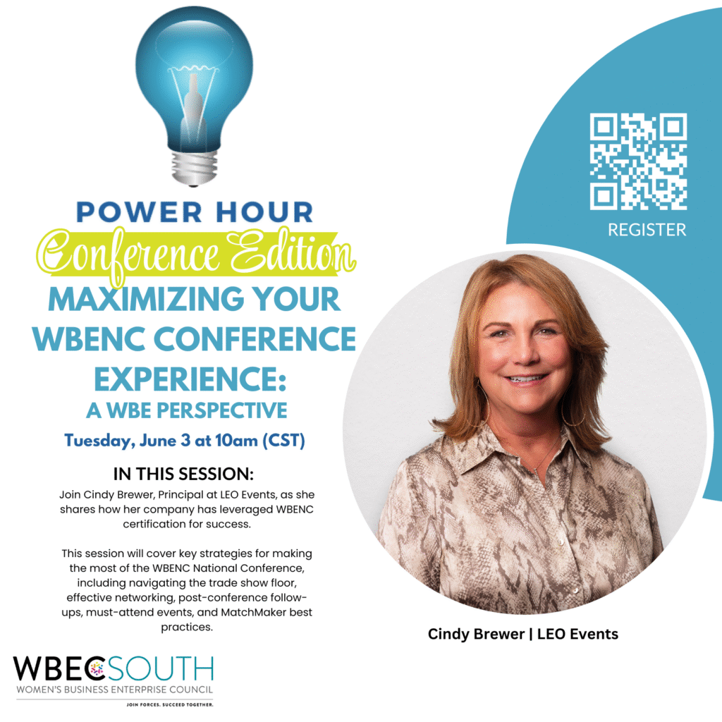 Event graphic with Cindy Brewer Headshot
