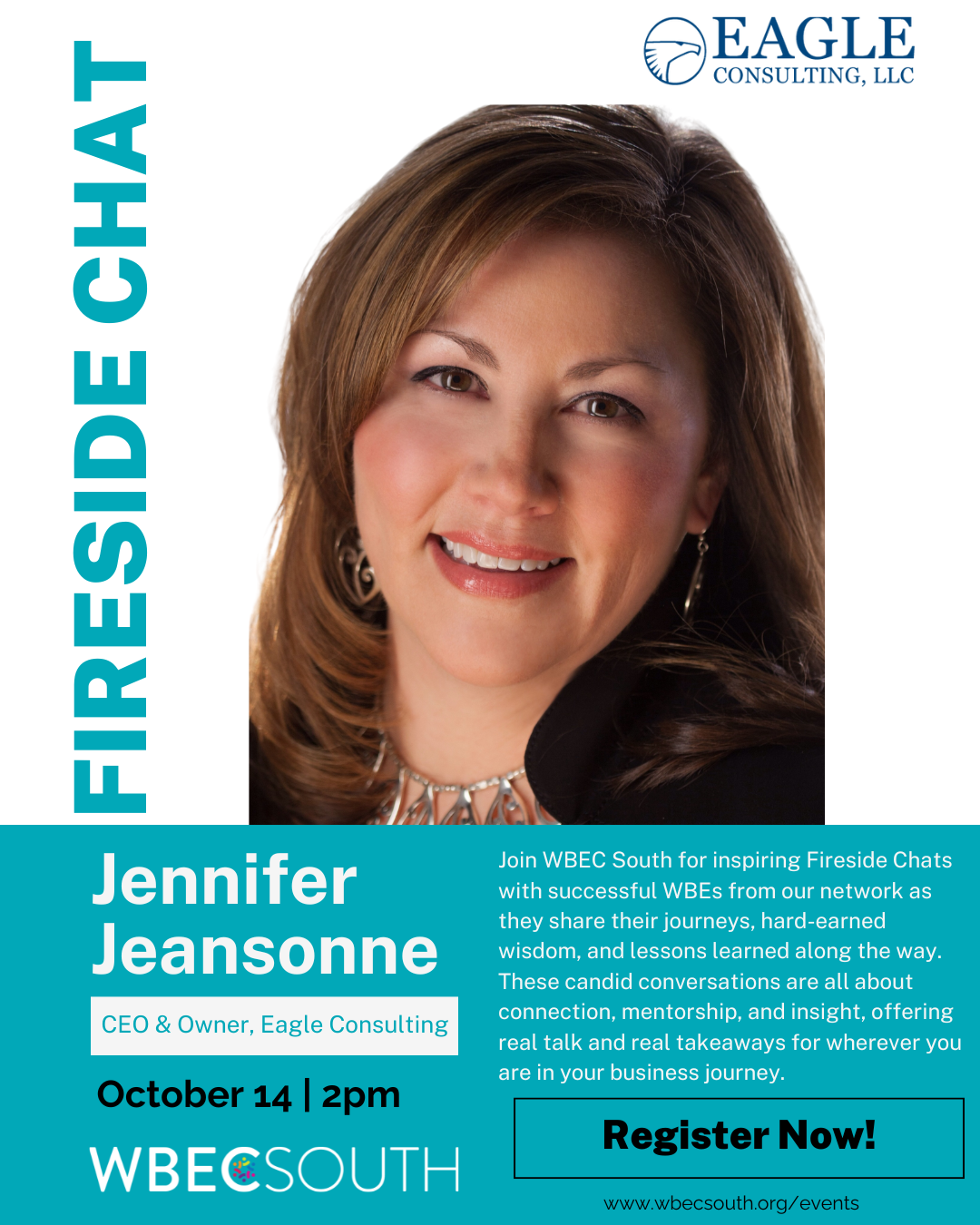 Fireside Chat with Jennifer Jeansonne Graphic
