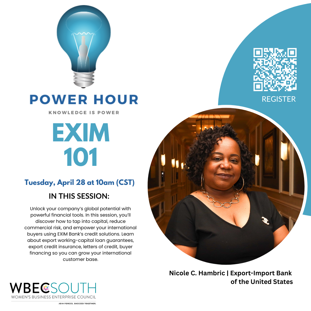 Power Hour: EXIM 101 April, 28 | 10am