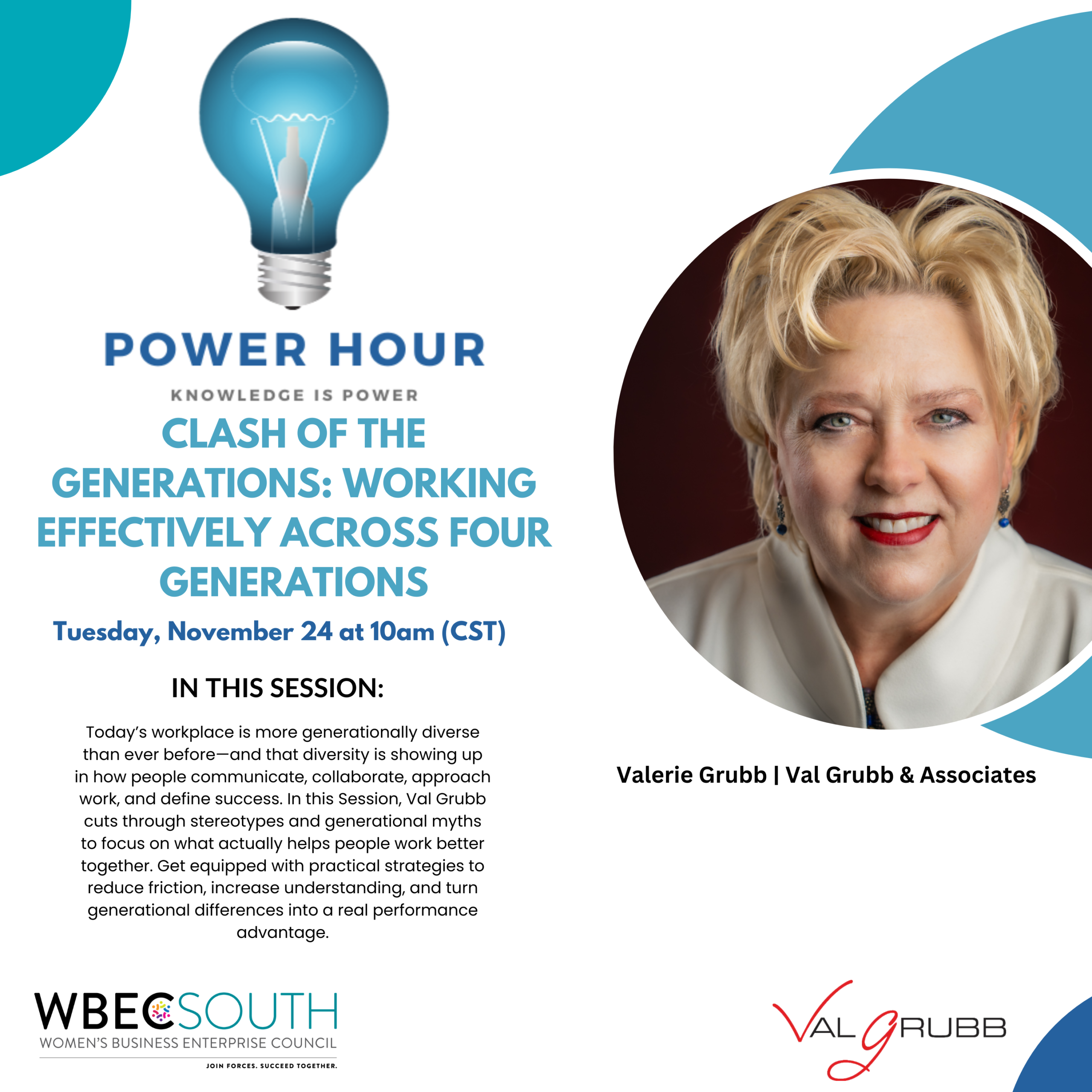 Valerie Grubb Power Hour Graphic